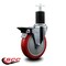 Service Caster 5'' Red Poly Swivel 1-3/4'' Expanding Stem Caster with Brake SCC-EX20S514-PPUB-RED-PLB-134 - alternate 2